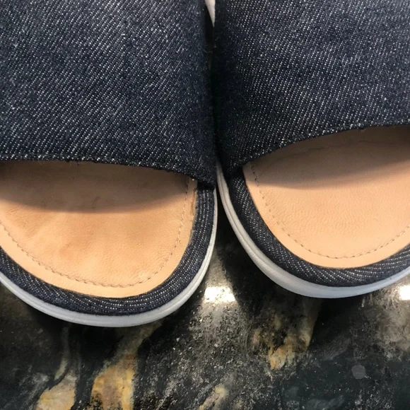 Fitflop Women Sandal Loosh Luxe Slide Size 6 Blue Denim - Picture 8 of 10